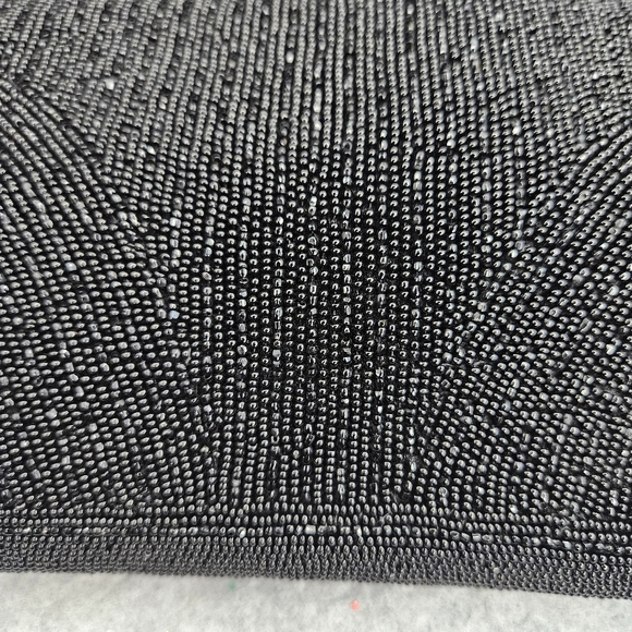 Walborg Vintage Beaded Evening Clutch Purse Black with Gold Handmade in Belgium - Picture 4 of 16